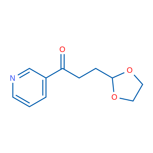 2-[3-氧代-3-(3-吡啶基)丙基]-1,3-二恶烷 结构式