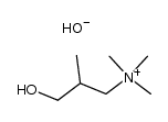 3-羟基-N,N,N,2-四甲基-1-丙铵氢氧化物 结构式