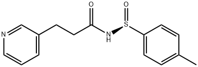 3-Pyridinepropanamide, N-[(S)-(4-methylphenyl)sulfinyl]- 结构式