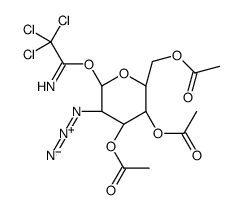 3,4,6-三-O-乙酰基-2-叠氮基-2-脱氧-Β-D-吡喃葡萄糖基三氯乙酰亚胺 结构式