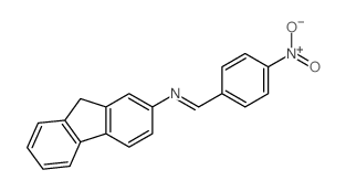 9H-Fluoren-2-amine,N-[(4-nitrophenyl)methylene]- 结构式