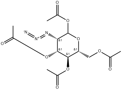 2-叠氮-2-脱氧-1,3,4,6-四乙酸酯-D-甘露吡喃糖 结构式