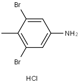 3,5-二溴-4-甲基苯胺盐酸盐 结构式