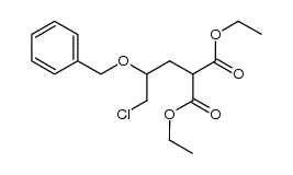 2-[3-氯-2-(苄氧基)丙基]丙二酸二乙酯 结构式