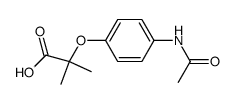2-(4-乙酰氨基苯氧基)-2-甲基丙酸 结构式