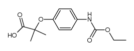 2-[4-(乙氧羰基氨基)苯氧基]-2-甲基丙酸 结构式