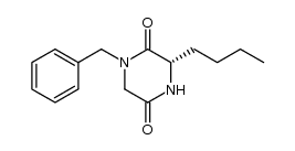 (3S)-1-苄基-3-丁基-2,5-哌嗪二酮 结构式