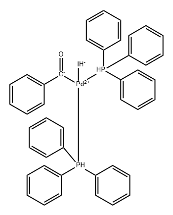 苯甲酰碘双(三苯基膦)钯(SP-4-3)- 结构式