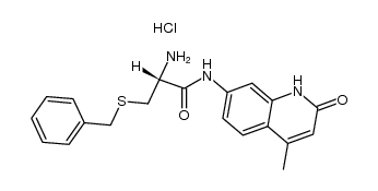 Propanamide, 2-amino-N-(1,2-dihydro-4-methyl-2-oxo-7-quinolinyl)-3-[(phenylmethyl)thio]-, monohydrochloride, (R)- (9CI) 结构式