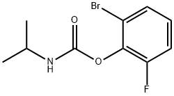 氨基甲酸(1-甲基乙基)-2-溴-6-氟苯基酯 结构式