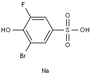 3-溴-5-氟-4-羟基苯磺酸钠(1:1) 结构式