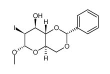 α-D-Mannopyranoside, methyl 2-deoxy-2-iodo-4,6-O-[(R)-phenylmethylene]- 结构式