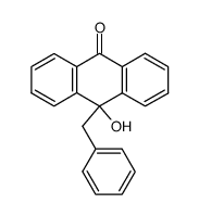9(10H)-Anthracenone, 10-hydroxy-10-(phenylmethyl)- 结构式