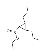 2,3-二丙基-2-环丙烯-1-羧酸乙酯 结构式