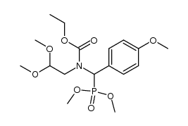 Carbamic acid, N-(2,2-dimethoxyethyl)-N-[(dimethoxyphosphinyl)(4-methoxyphenyl)methyl]-, ethyl ester 结构式