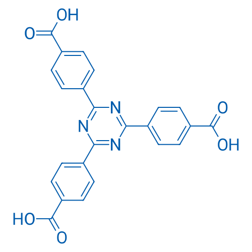 2,4,6-三(4-羧基苯基)-1,3,5-三嗪 结构式