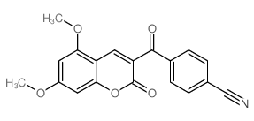 3-(4-氰基苯甲酰基)-5,7-二甲氧基香豆素 结构式