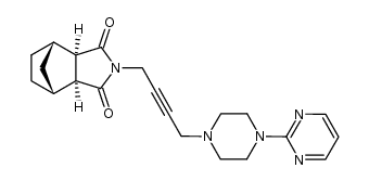 4,7-Methano-1H-isoindole-1,3(2H)-dione, hexahydro-2-[4-[4-(2-pyrimidinyl)-1-piperazinyl]-2-butynyl]-, (3aα,4β,7β,7aα)- (9CI) 结构式