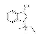 1H-Inden-1-ol, 3-(ethyldimethylsilyl)-2,3-dihydro-, (1R,3S)- 结构式