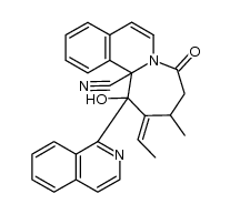 Azepino[2,1-a]isoquinoline-12b(1H)-carbonitrile, 2-ethylidene-2,3,4,5-tetrahydro-1-hydroxy-1-(1-isoquinolinyl)-3-methyl-5-oxo- 结构式