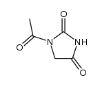 1-乙酰基-2,4-咪唑烷二酮 结构式