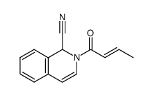 1,2-二氢-2-(1-氧代-2-丁烯-1-基)-1-异喹啉甲腈 结构式