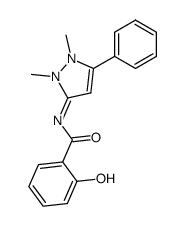 N-(1,2-二氢-1,2-二甲基-5-苯基-3H-吡唑-3-亚基)-2-羟基苯甲酰胺 结构式