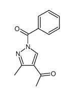 1-(1-苯甲酰基-3-甲基-1H-吡唑-4-基)乙酮 结构式