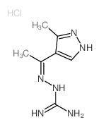 2-[1-(3-甲基-1H-吡唑-4-基)亚乙基]肼甲脒盐酸盐(1:1) 结构式