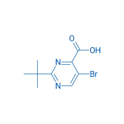 5-溴-2-叔丁基嘧啶-4-羧酸 结构式