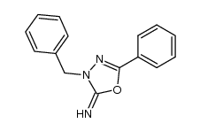 1,3,4-Oxadiazol-2(3H)-imine, 5-phenyl-3-(phenylmethyl)- 结构式