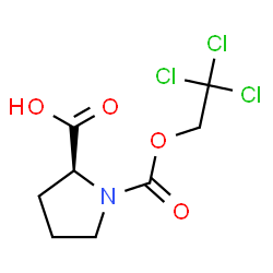 ((2,2,2-三氯乙氧基)羰基)-L-脯氨酸 结构式