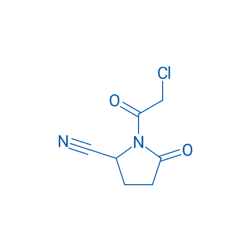 2-Pyrrolidinecarbonitrile, 1-(chloroacetyl)-5-oxo- (9CI) 结构式