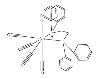溴四羰基[1,2-亚乙基双(二苯基膦)-P,P']合铌 结构式