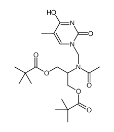 Propanoic acid, 2,2-dimethyl-, 1,1'-[2-[acetyl[(3,4-dihydro-5-methyl-2,4-dioxo-1(2H)-pyrimidinyl)methyl]amino]-1,3-propanediyl] ester 结构式