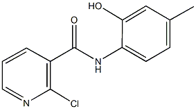 2-氯-N-(2-羟基-4-甲基苯基)烟酰胺 结构式