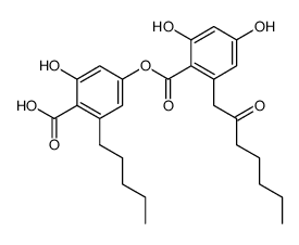4-[2-(2-氧代庚基)-4,6-二羟基苯甲酰氧基]-6-戊基水杨酸 结构式