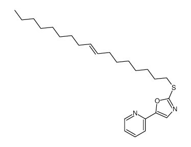 Pyridine, 2-[2-[(8Z)-8-heptadecenylthio]-5-oxazolyl]- 结构式