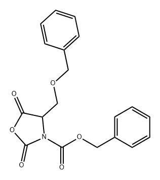 3-恶唑烷羧酸,2,5-二氧代-4-[(苯甲氧基)甲基]-,苯甲基酯 结构式