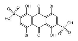 4,8-二溴-1,5-二羟基-9,10-二氧代-9,10-二氢蒽-2,6-二磺酸 结构式