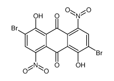 2,6-二溴-1,5-二羟基-4,8-二硝基-9,10-蒽醌 结构式