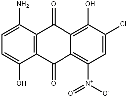 8-氨基-2-氯-1,5-二羟基-4-硝基-9,10-蒽二酮 结构式