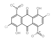 1,5-二羟基-2,6-二氯-4,8-二硝基蒽醌 结构式