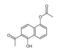 1-[5-(乙酰氧基)-1-羟基-2-萘基]乙酮 结构式