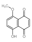 5-羟基-8-甲氧基-1,4-萘二酮 结构式