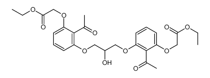 Acetic acid, 2,2'-[(2-hydroxy-1,3-propanediyl)bis[oxy(2-acetyl-3,1-phenylene)oxy]]bis-, diethyl ester (9CI) 结构式