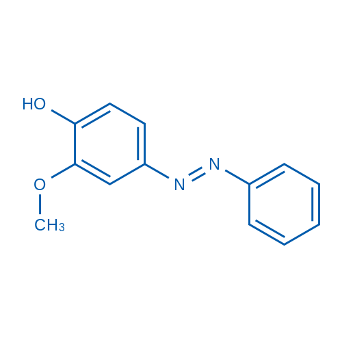 2-甲氧基-4-(苯基偶氮基)苯酚 结构式