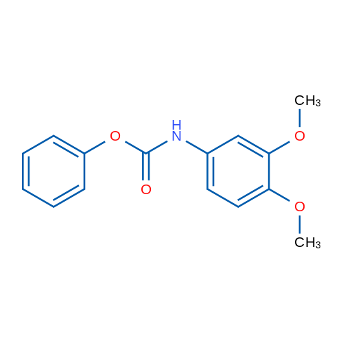 Carbamic acid, (3,4-dimethoxyphenyl)-, phenyl ester 结构式