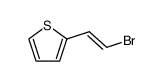 2-(2-溴乙烯基)噻吩 结构式