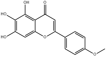5,6,7-三羟基-4'-甲氧基黄酮 结构式